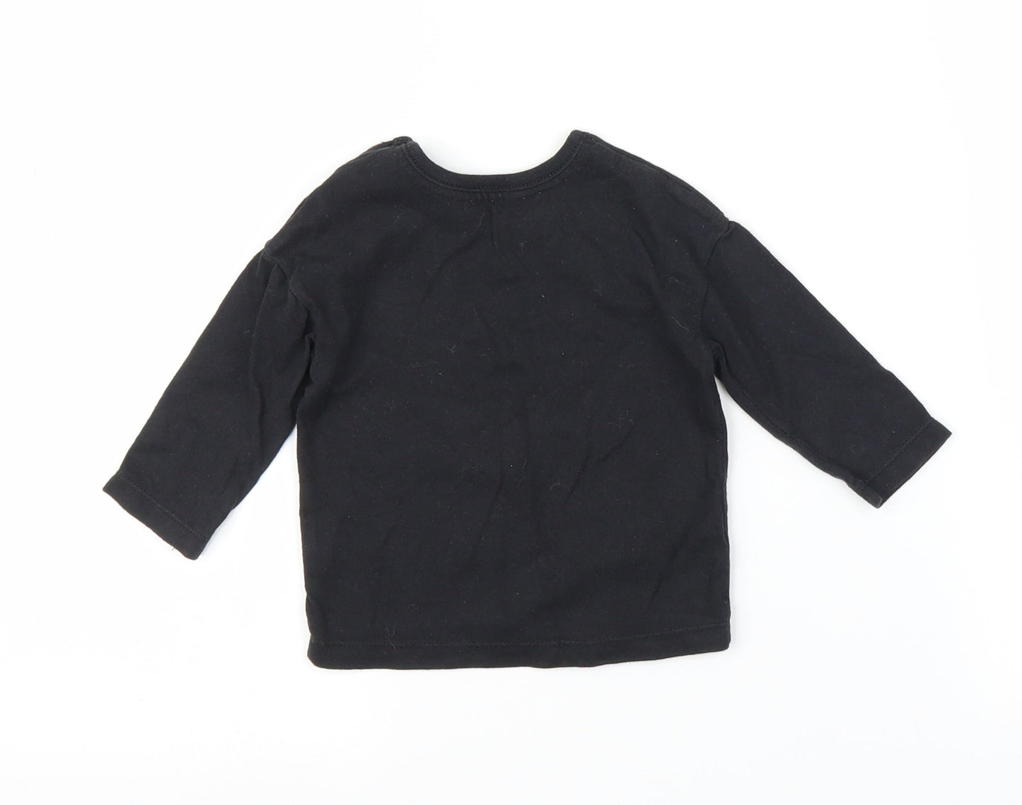 George Boys Black   Basic T-Shirt Size 3-6 Months  - Dinosaur
