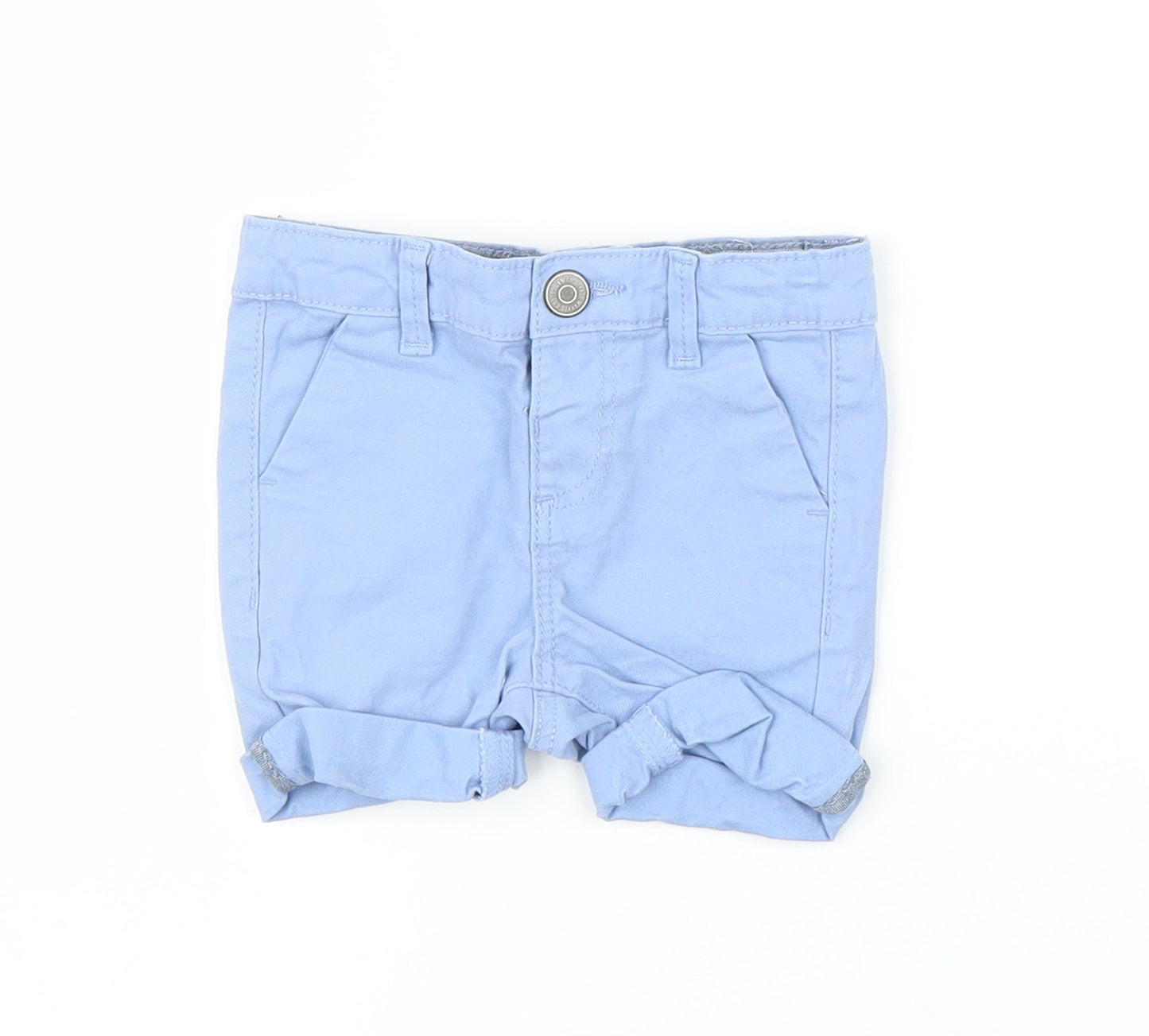 Primark Boys Blue  Damask Capri Trousers Size 3-6 Months  - Shorts