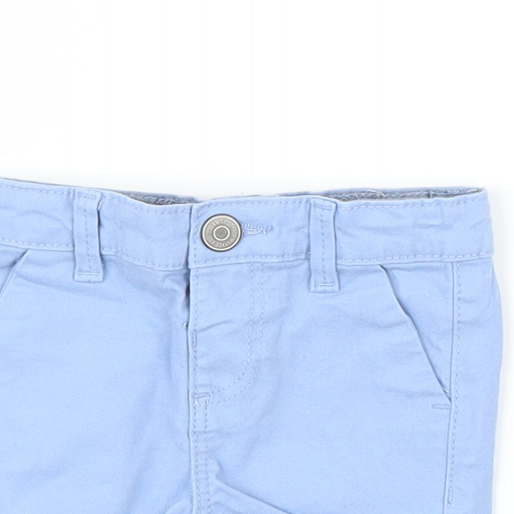Primark Boys Blue  Damask Capri Trousers Size 3-6 Months  - Shorts