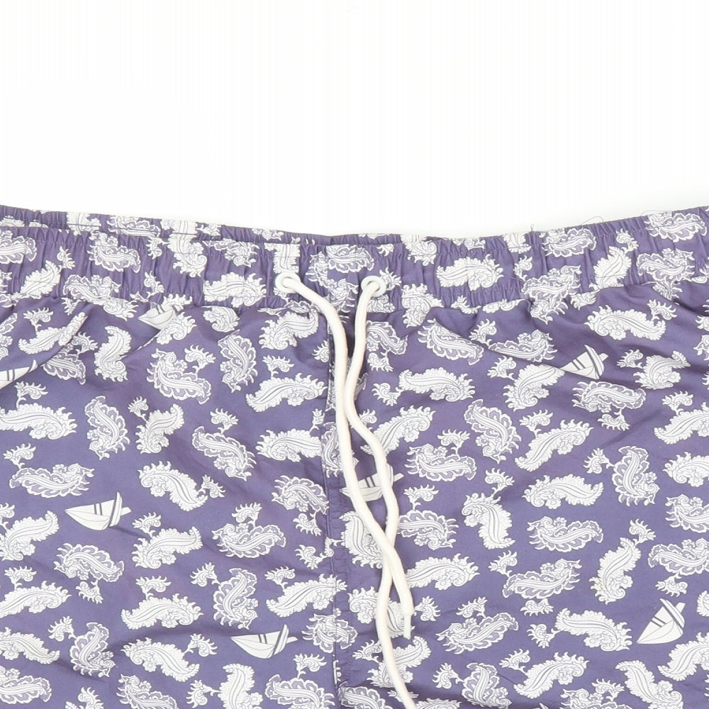 Primark Mens Purple Paisley  Sweat Shorts Size XL