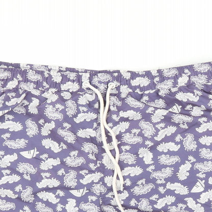 Primark Mens Purple Paisley  Sweat Shorts Size XL