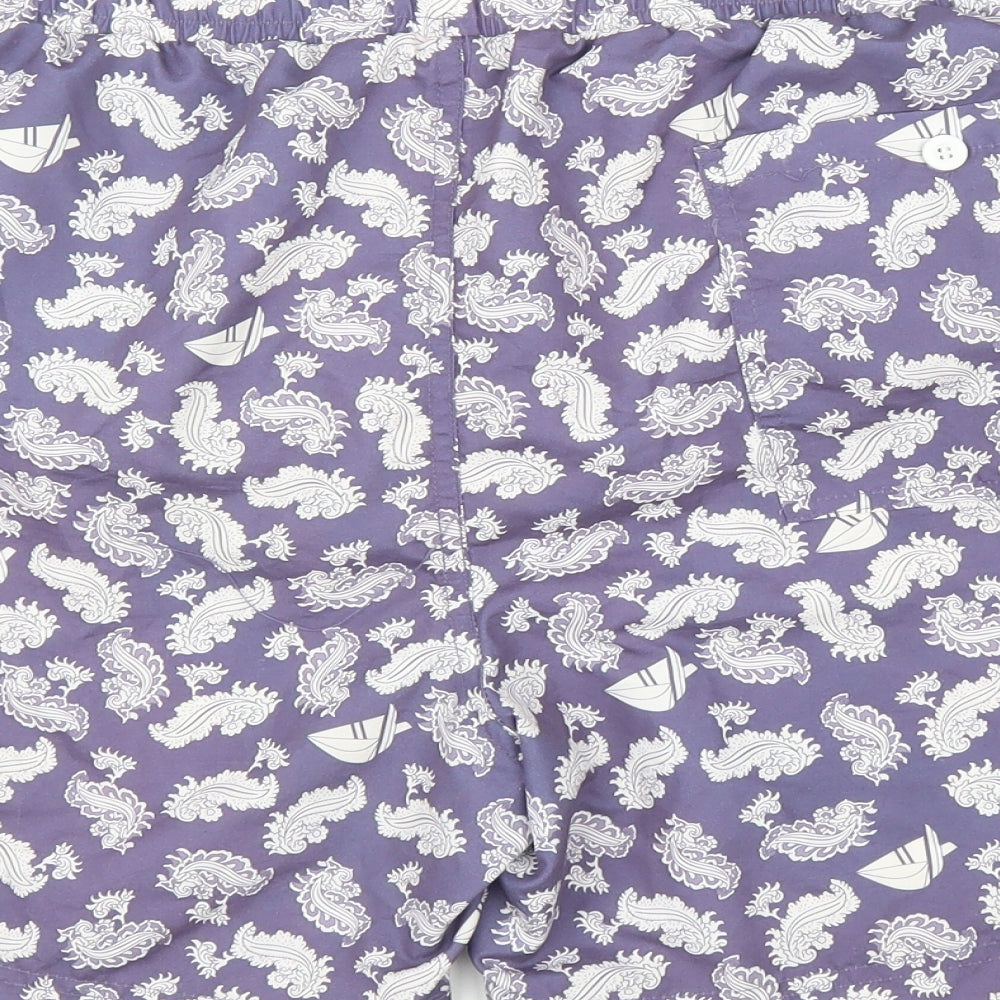 Primark Mens Purple Paisley  Sweat Shorts Size XL