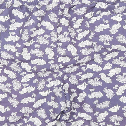 Primark Mens Purple Paisley  Sweat Shorts Size XL