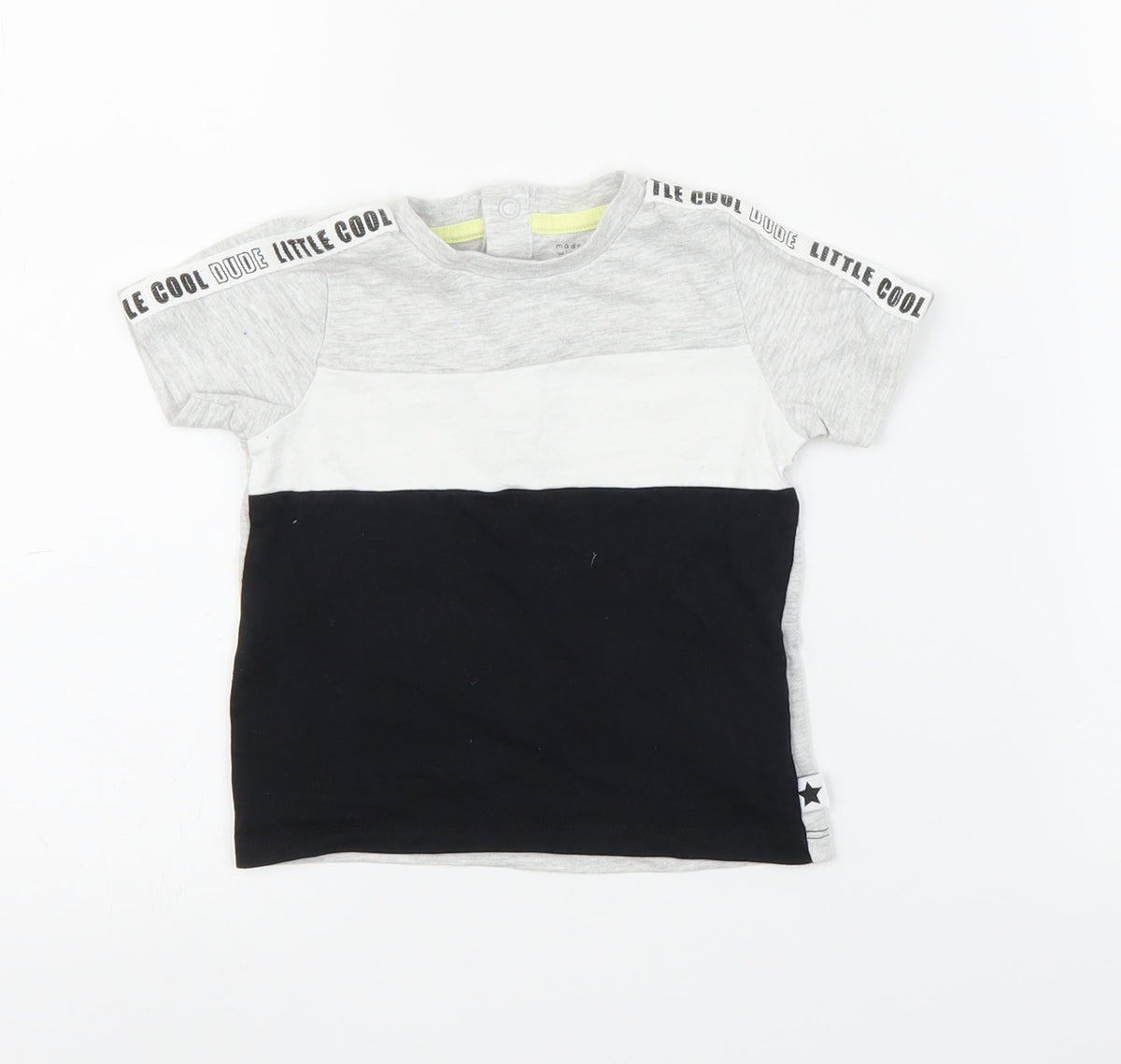 F&F Boys Grey   Basic T-Shirt Size 6-9 Months