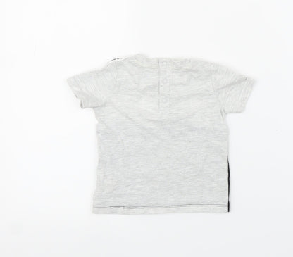 F&F Boys Grey   Basic T-Shirt Size 6-9 Months