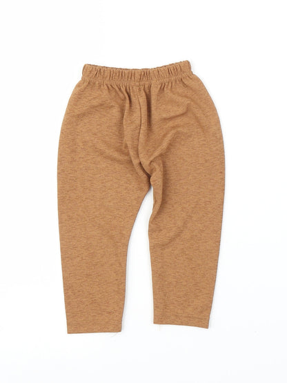 Preworn Girls Brown   Capri Leggings Size 6-9 Months