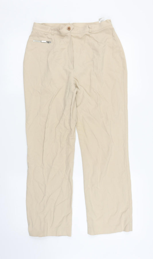 M&S Womens Beige   Trousers  Size 10 L24 in