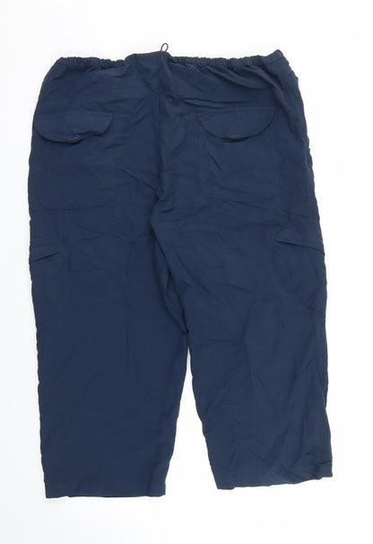 Charlotte James Womens Blue   Capri Trousers Size 3XL L21 in
