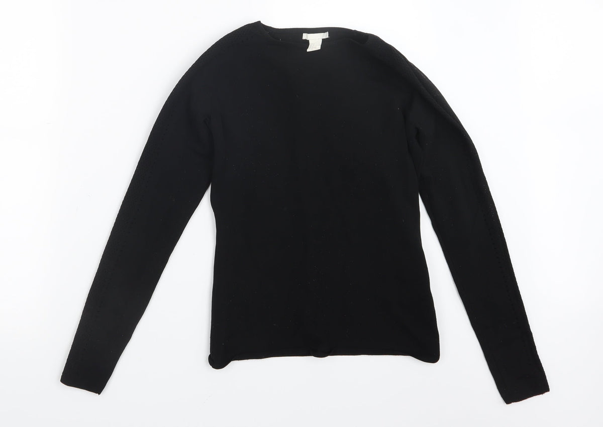 H&M Womens Black   Pullover Jumper Size S