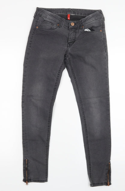 Womens UK Size 10 H&M Regular Fit Straight Black Jeans