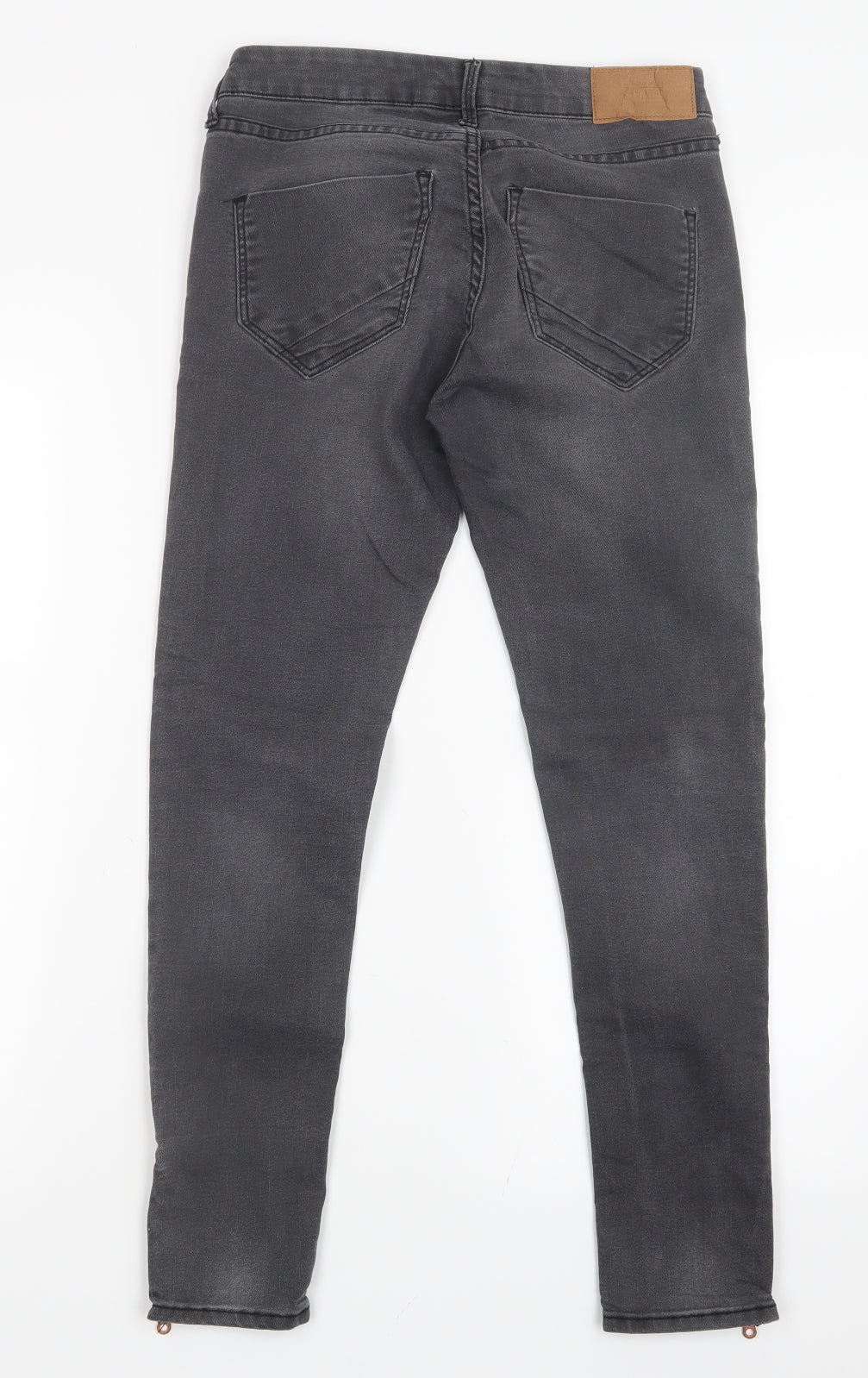 Womens UK Size 10 H&M Regular Fit Straight Black Jeans