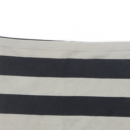 Divided by H&M Womens Grey Striped  Straight & Pencil Skirt Size 8
