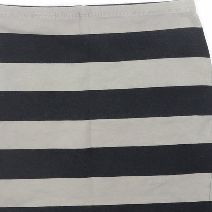 Divided by H&M Womens Grey Striped  Straight & Pencil Skirt Size 8