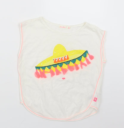 Billieblush Girls White   Basic T-Shirt Size 6 Years
