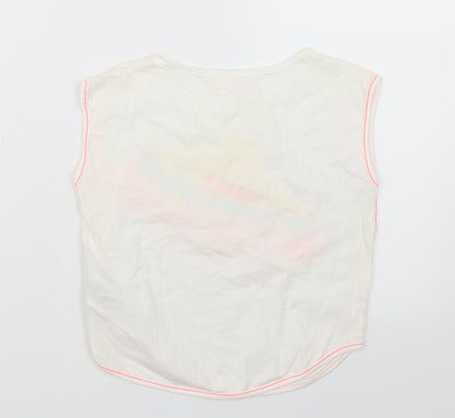 Billieblush Girls White   Basic T-Shirt Size 6 Years