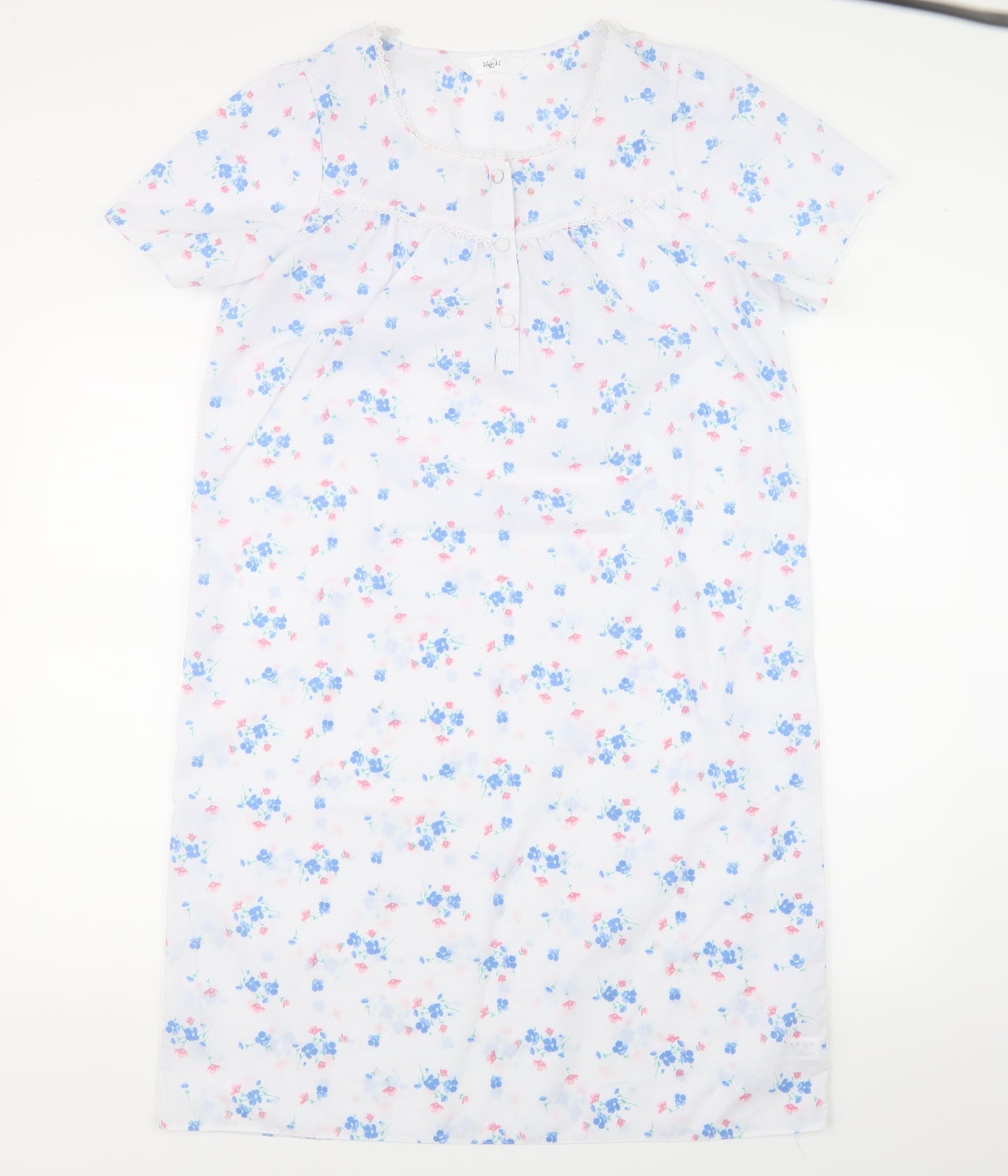 Vida Vi Womens White Floral  Top One Piece Size 10