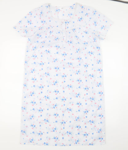 Vida Vi Womens White Floral  Top One Piece Size 10