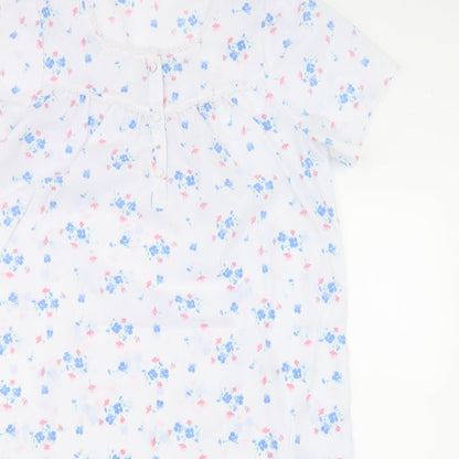 Vida Vi Womens White Floral  Top One Piece Size 10