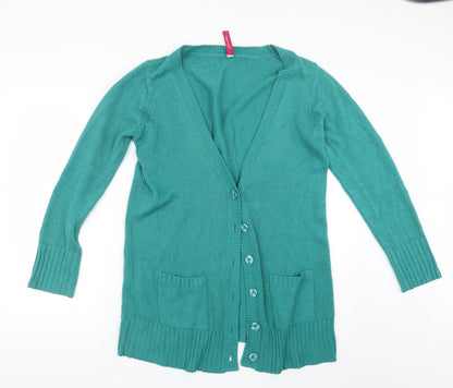 Marisota Womens Green  Knit Cardigan Jumper Size 10
