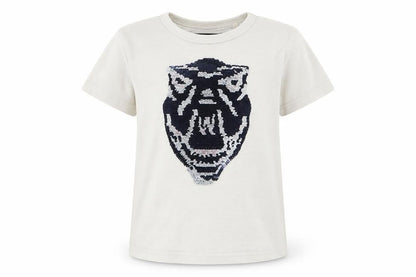 Next Girls White   Basic T-Shirt Size 3 Years  - Reversible Sequins