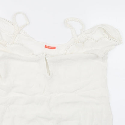 RI Resort Womens White   Basic Blouse Size S