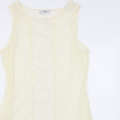 George Womens Ivory   Basic T-Shirt Size 12  - Long