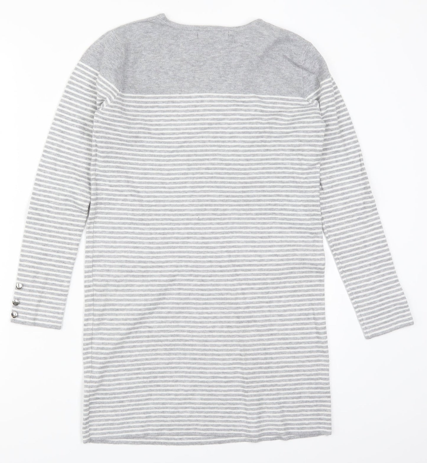 Primark Womens Grey Striped  Jumper Dress  Size 10