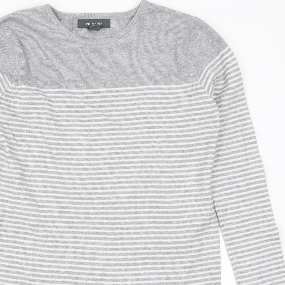 Primark Womens Grey Striped  Jumper Dress  Size 10