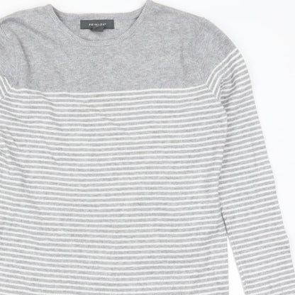 Primark Womens Grey Striped  Jumper Dress  Size 10