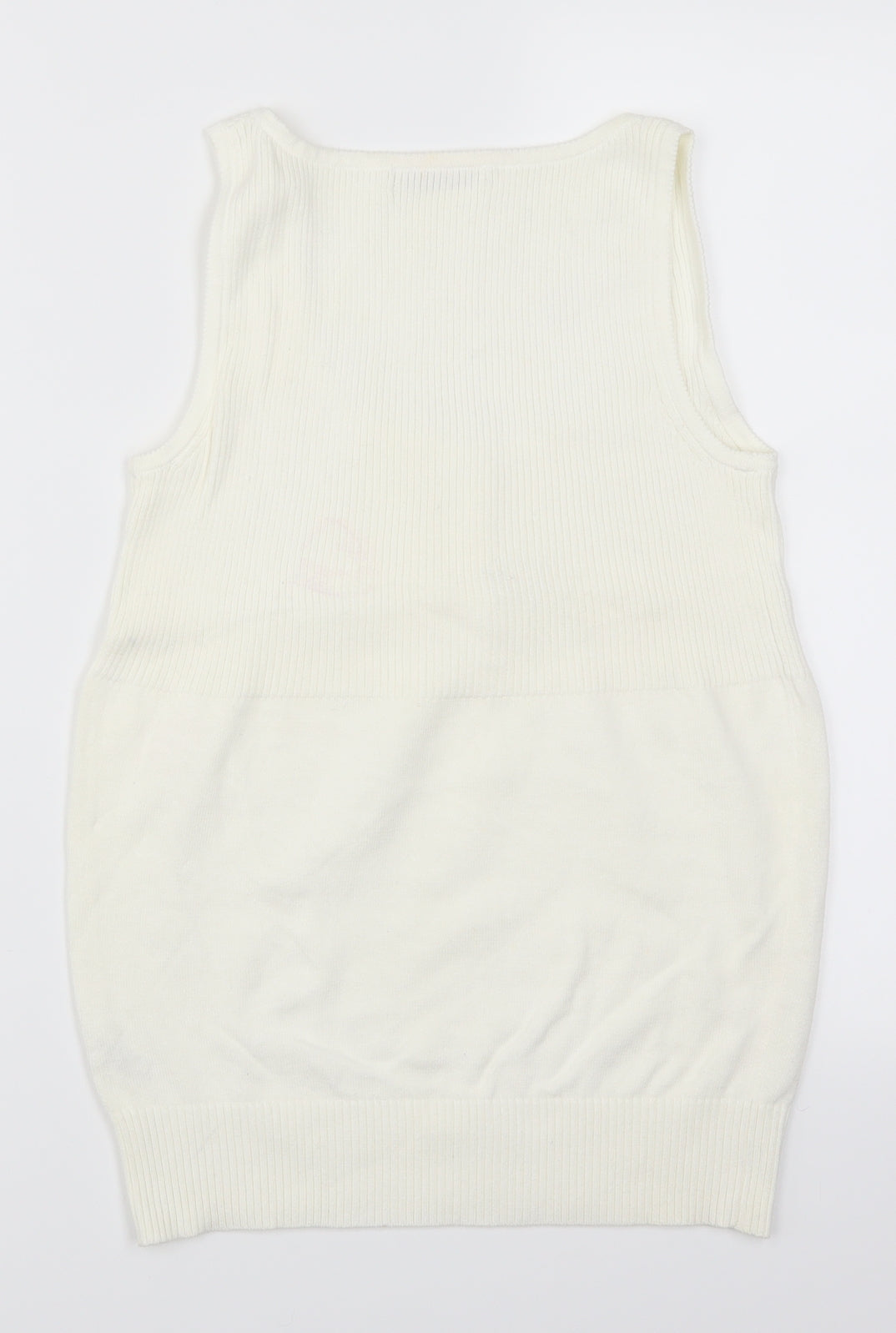 George Womens White   Basic Tank Size 10  - Cream