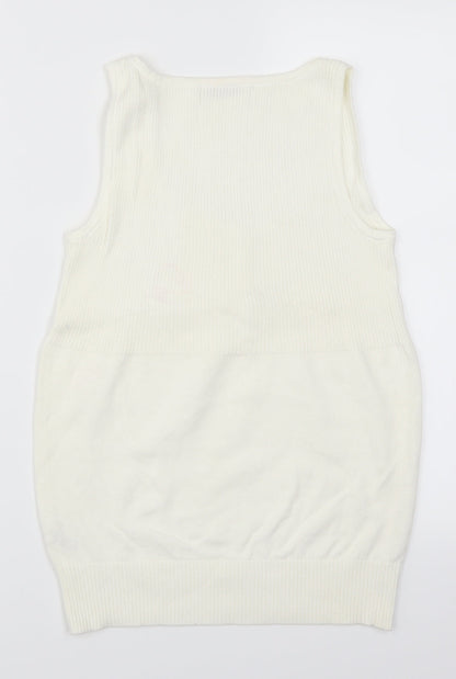 George Womens White   Basic Tank Size 10  - Cream