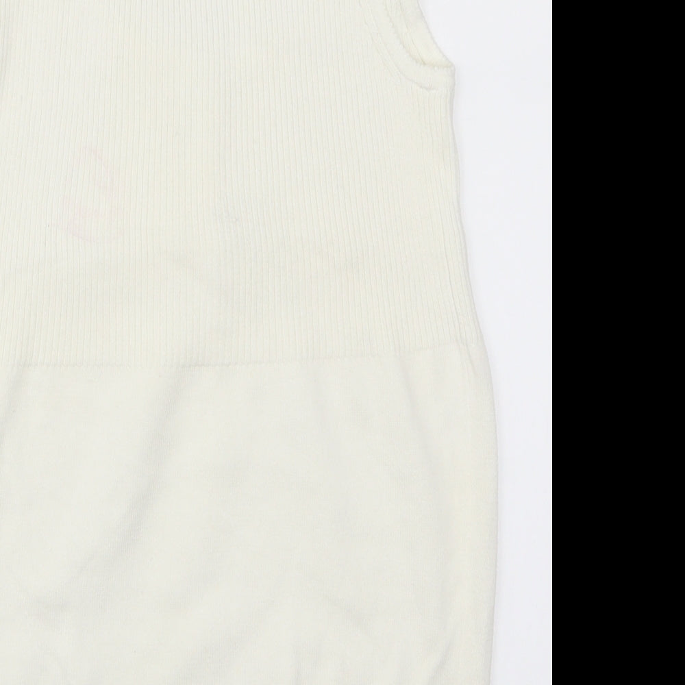 George Womens White   Basic Tank Size 10  - Cream