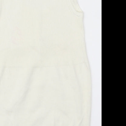 George Womens White   Basic Tank Size 10  - Cream
