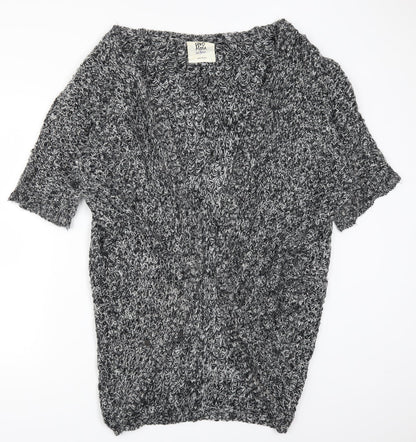 VERO MODA Womens Grey  Knit Cardigan Jumper Size L