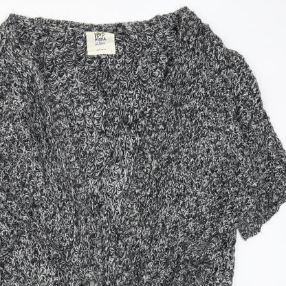 VERO MODA Womens Grey  Knit Cardigan Jumper Size L