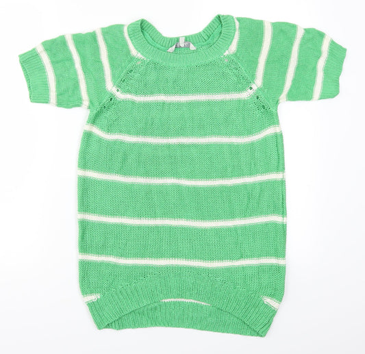 Peacocks Womens Grey Striped  Pullover Jumper Size S