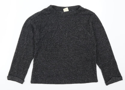 Zara Girls Grey   Pullover Jumper Size 10 Years