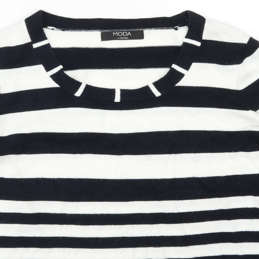 George Womens Blue Striped  Pullover Jumper Size 14  - Blue and White Stripes