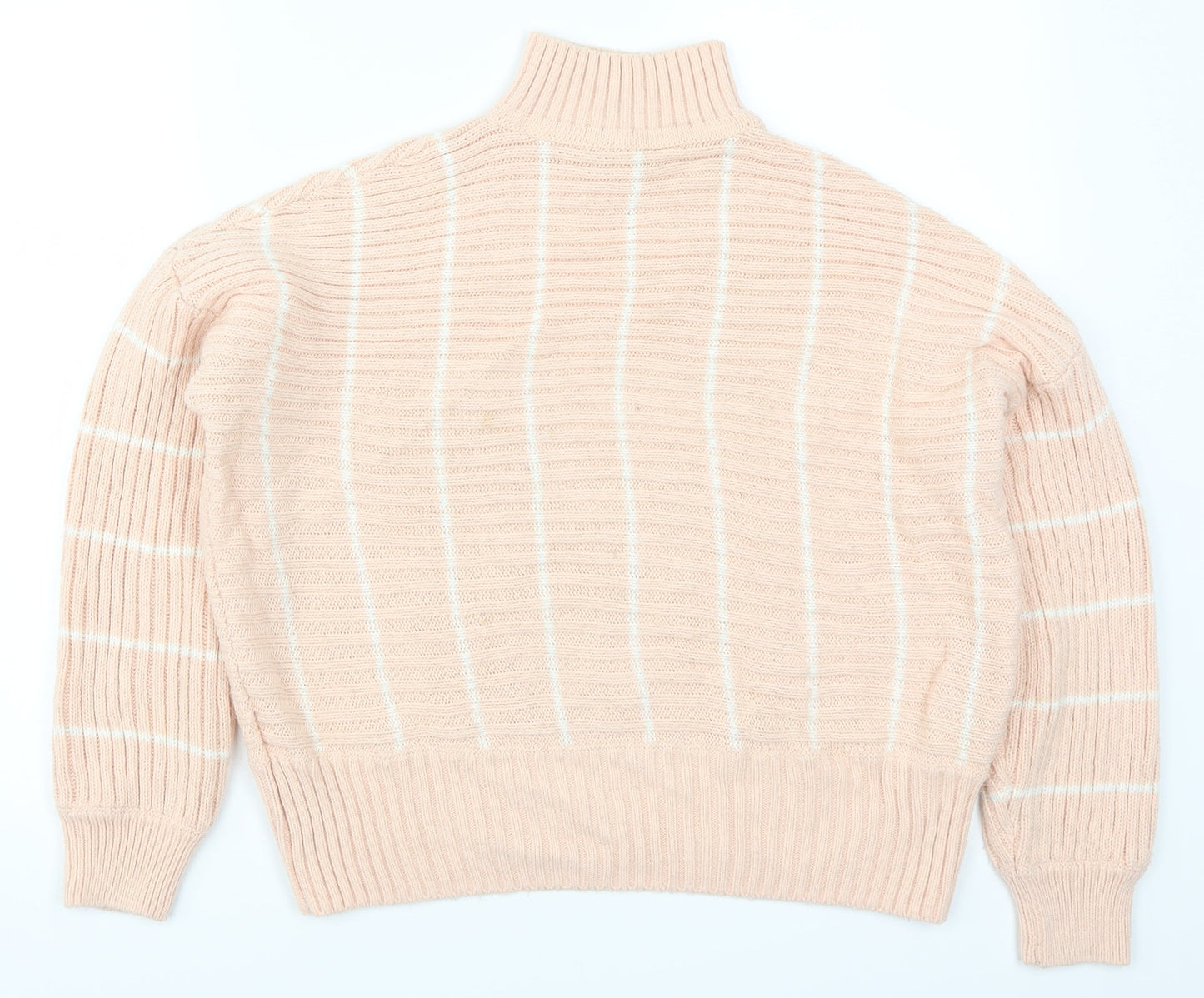 Miss Selfridge Womens Pink Striped Knit Pullover Jumper Size 4