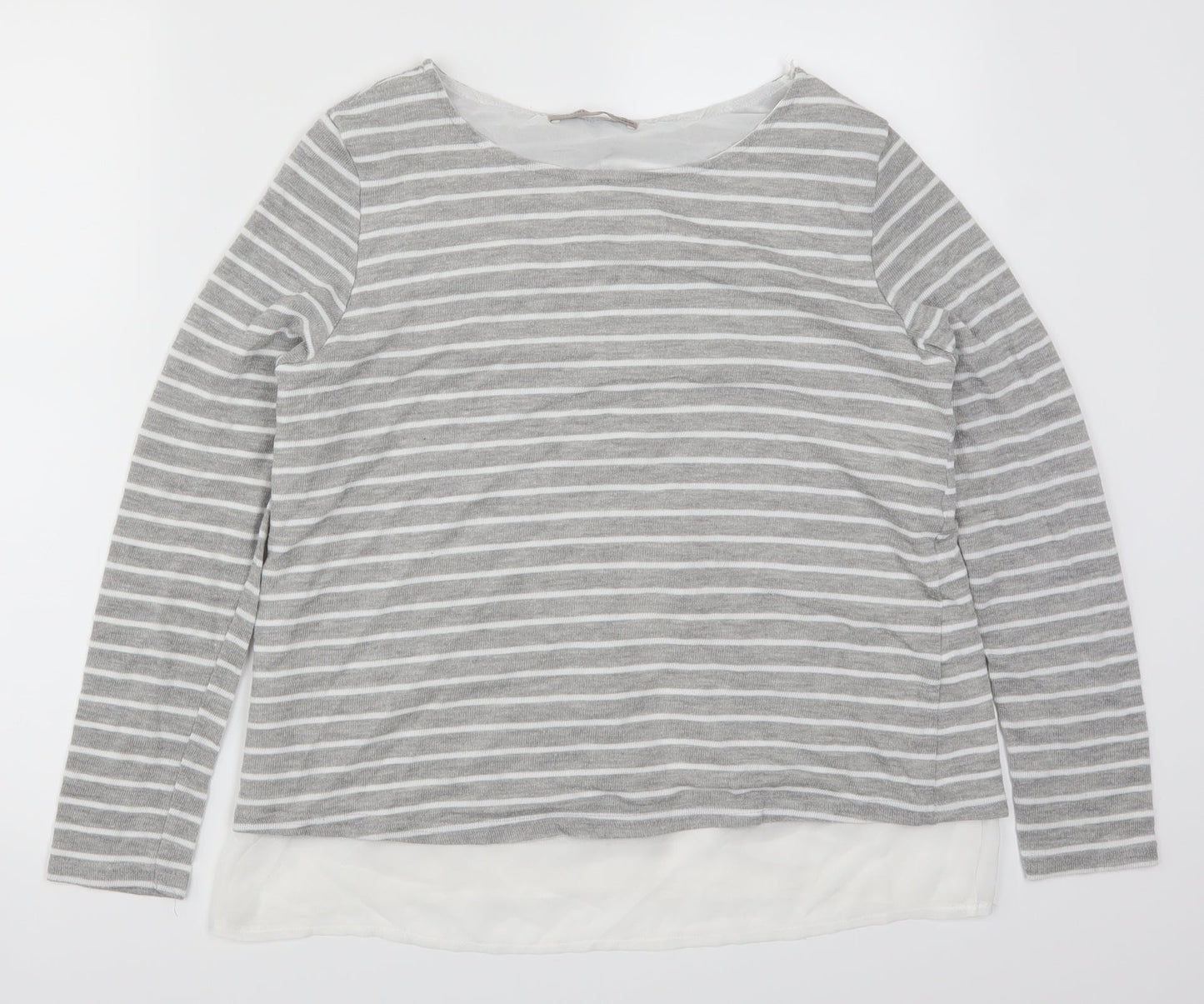 Womens UK Size 12 Atmosphere Grey Basic T-Shirt