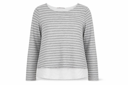 Womens UK Size 12 Atmosphere Grey Basic T-Shirt