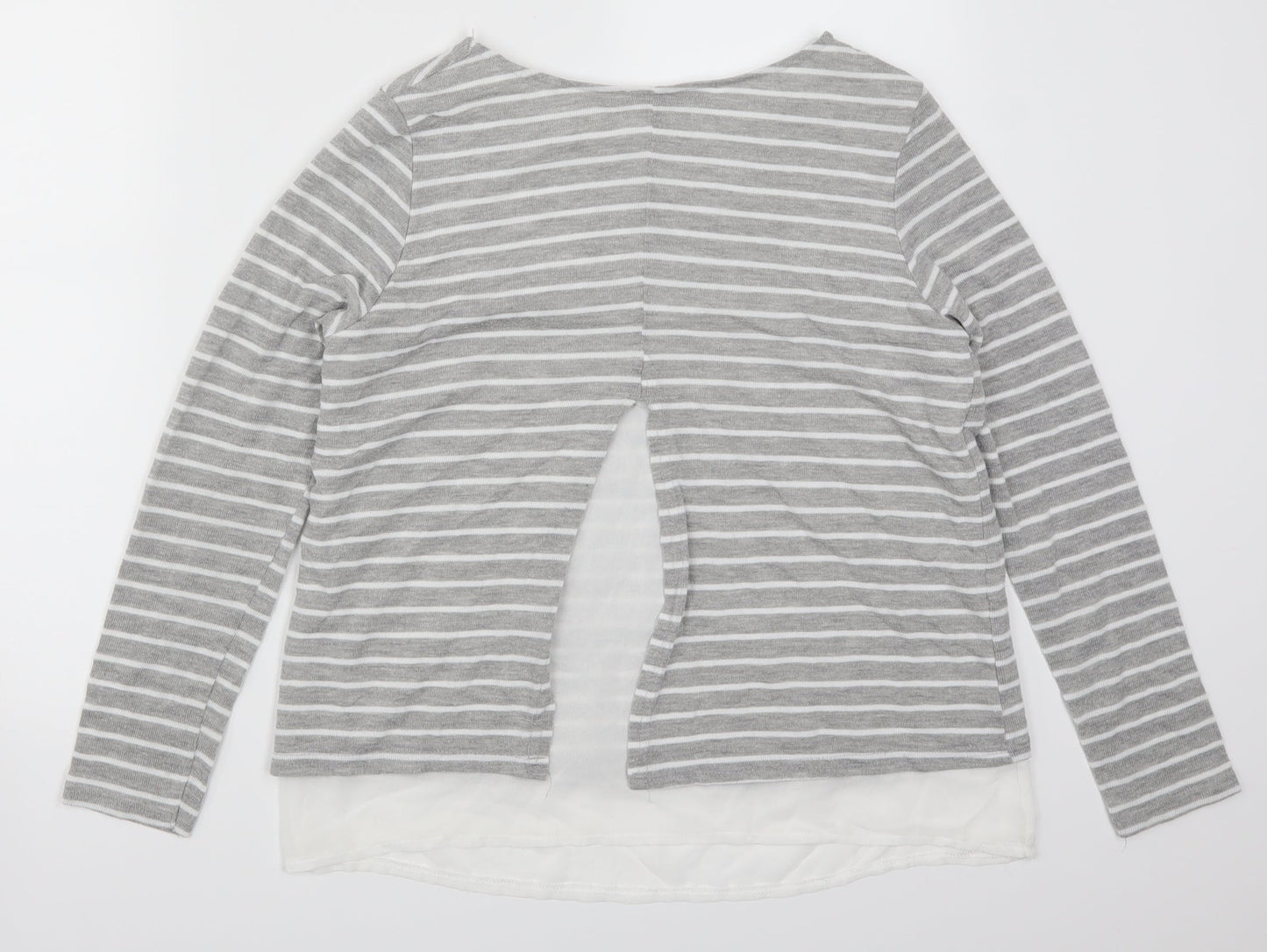 Womens UK Size 12 Atmosphere Grey Basic T-Shirt