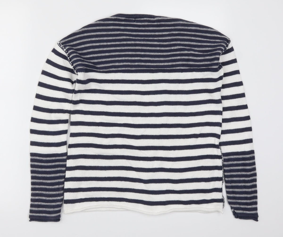 Next Womens Blue Striped  Pullover Jumper Size 6