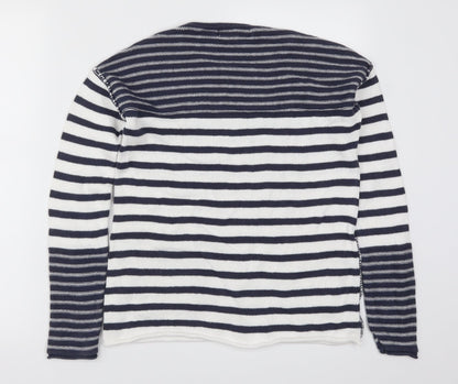 Next Womens Blue Striped  Pullover Jumper Size 6