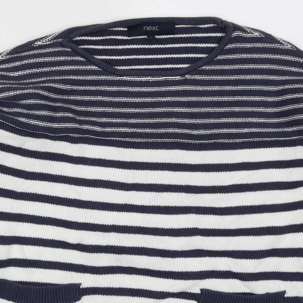 Next Womens Blue Striped  Pullover Jumper Size 6