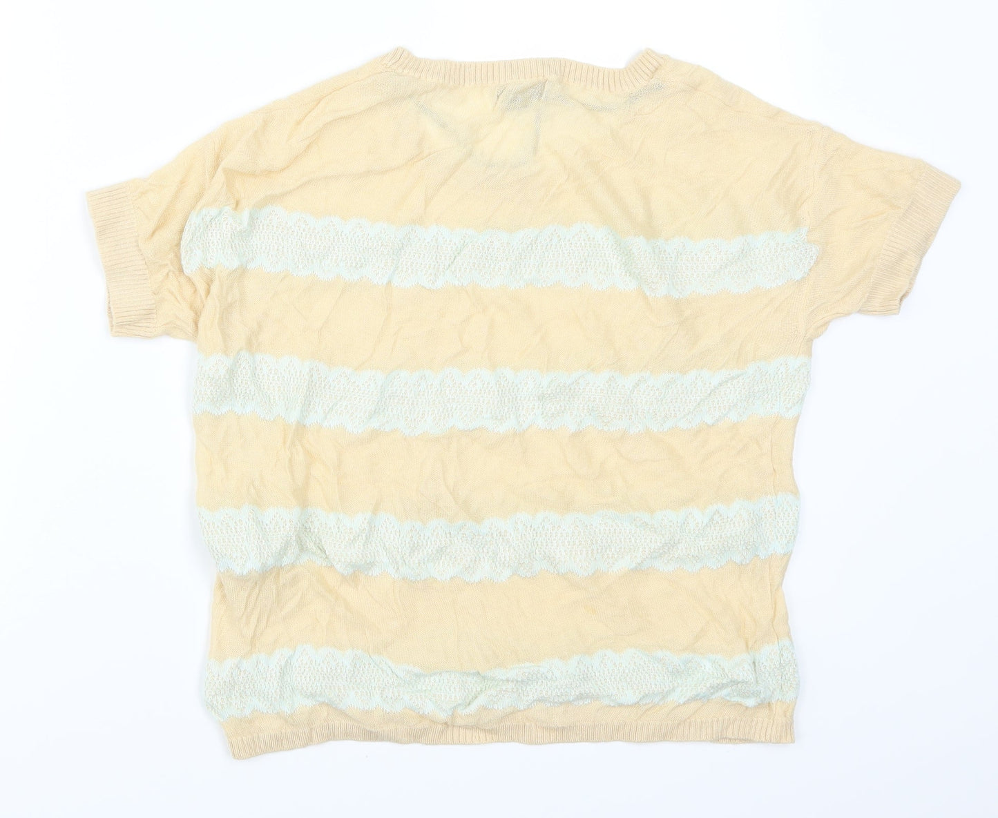 Womens UK Size XS VERO MODA Beige Basic T-Shirt
