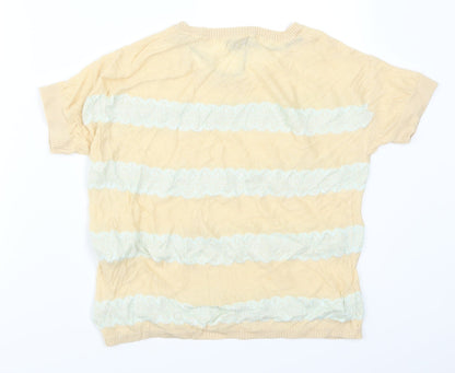 Womens UK Size XS VERO MODA Beige Basic T-Shirt