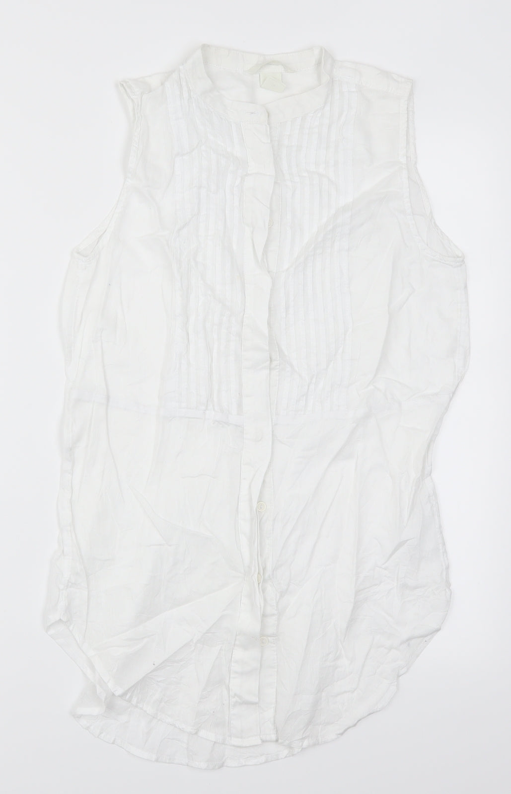 Womens UK Size 6 H&M White Basic Button-Up