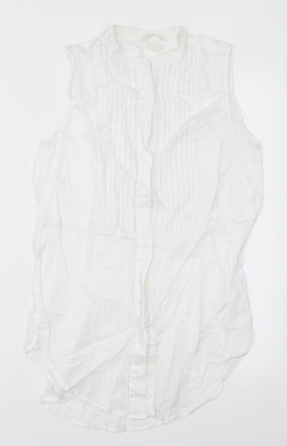 Womens UK Size 6 H&M White Basic Button-Up