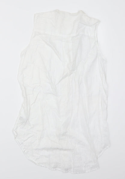 Womens UK Size 6 H&M White Basic Button-Up